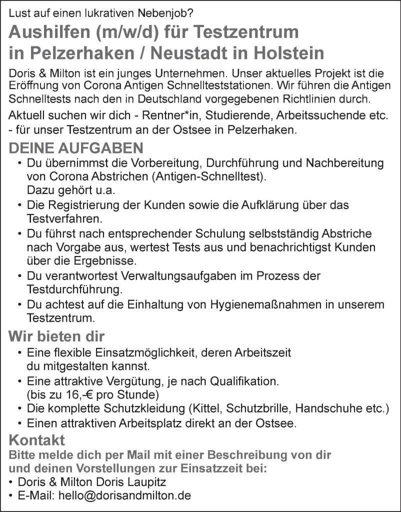 Stellenanzeige