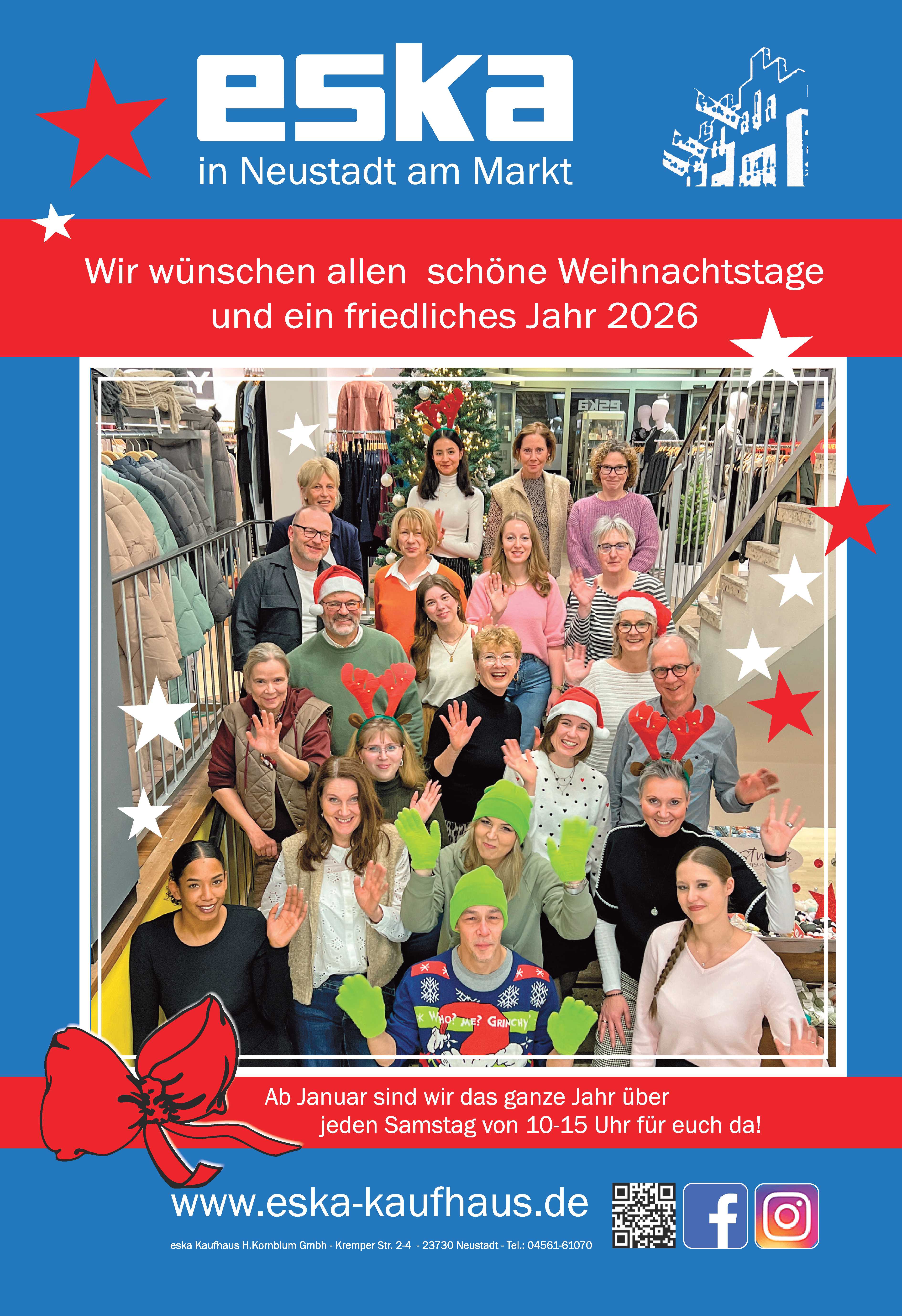 Rückseite  Weihnachtsgrüße
