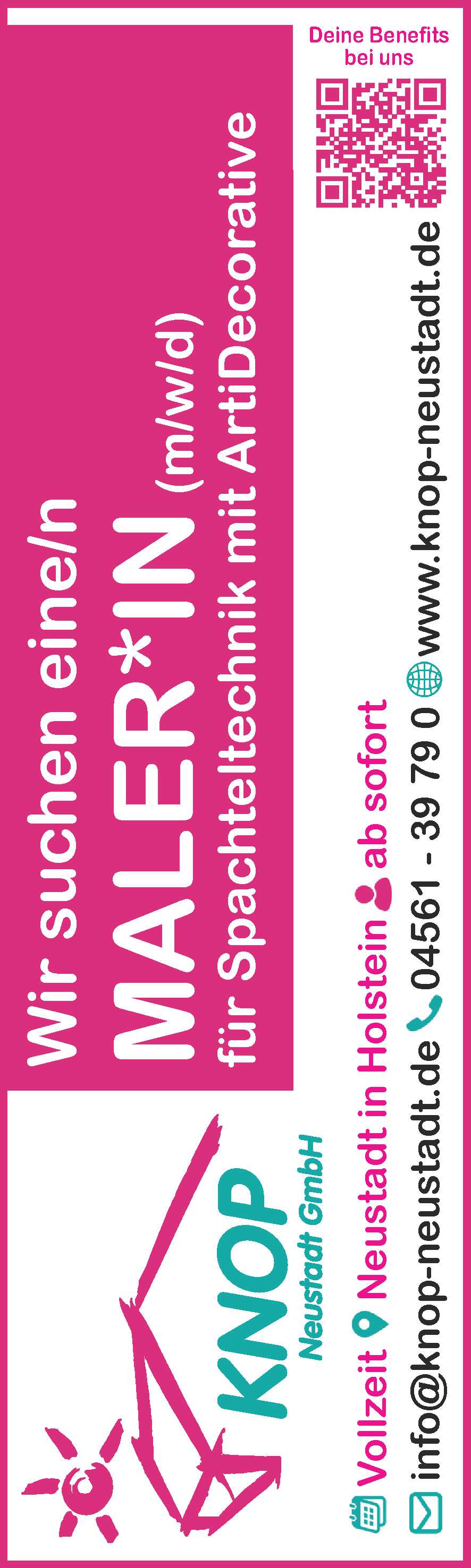 Stellenanzeige Maler 