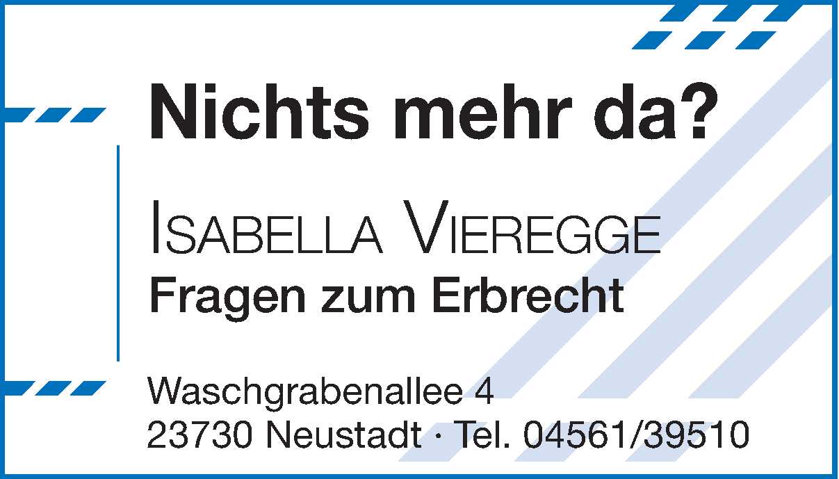 Nichts mehr da? / RA Vieregge