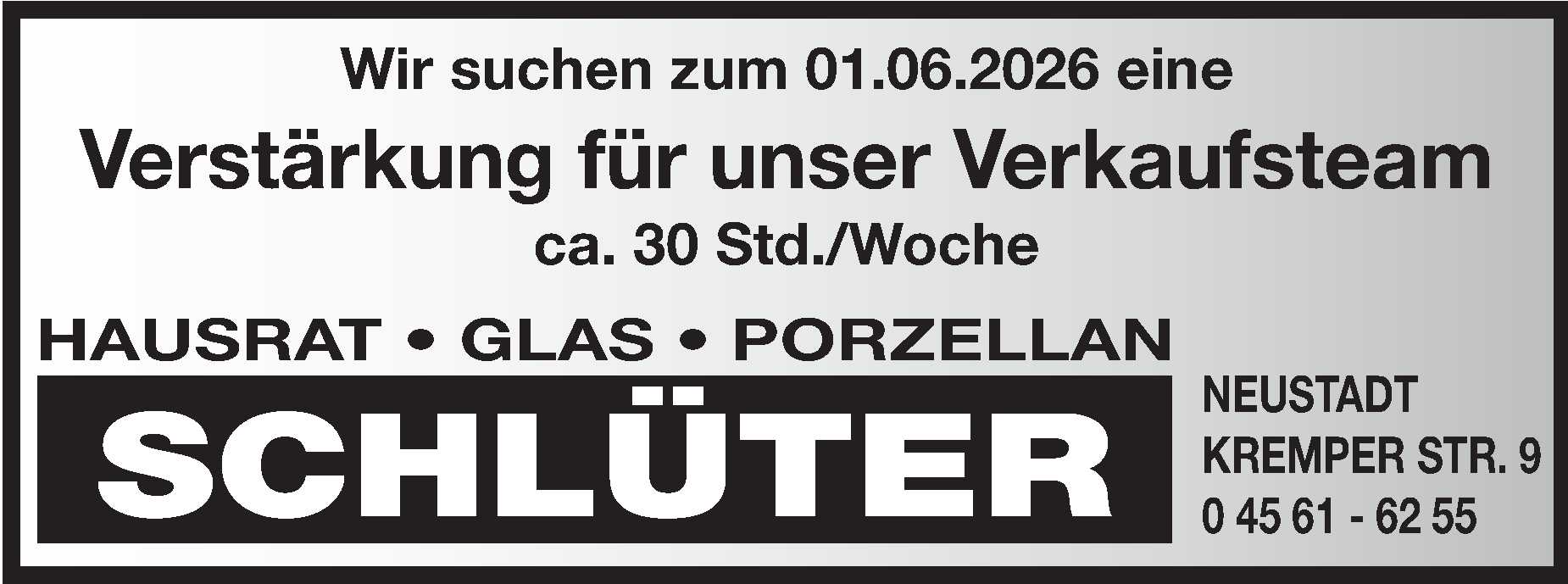 Stellenanzeige 