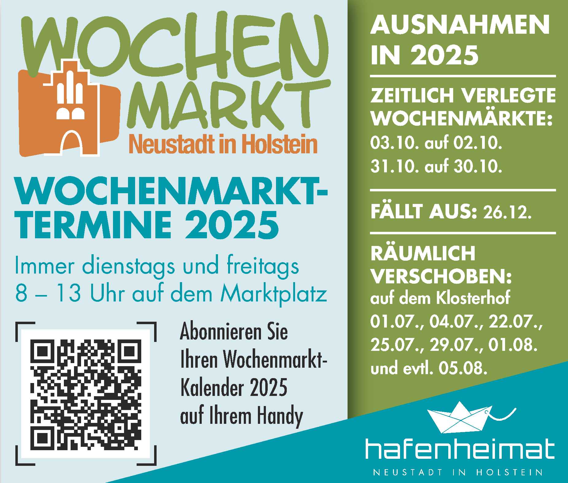Ausnahme Wochenmarkt