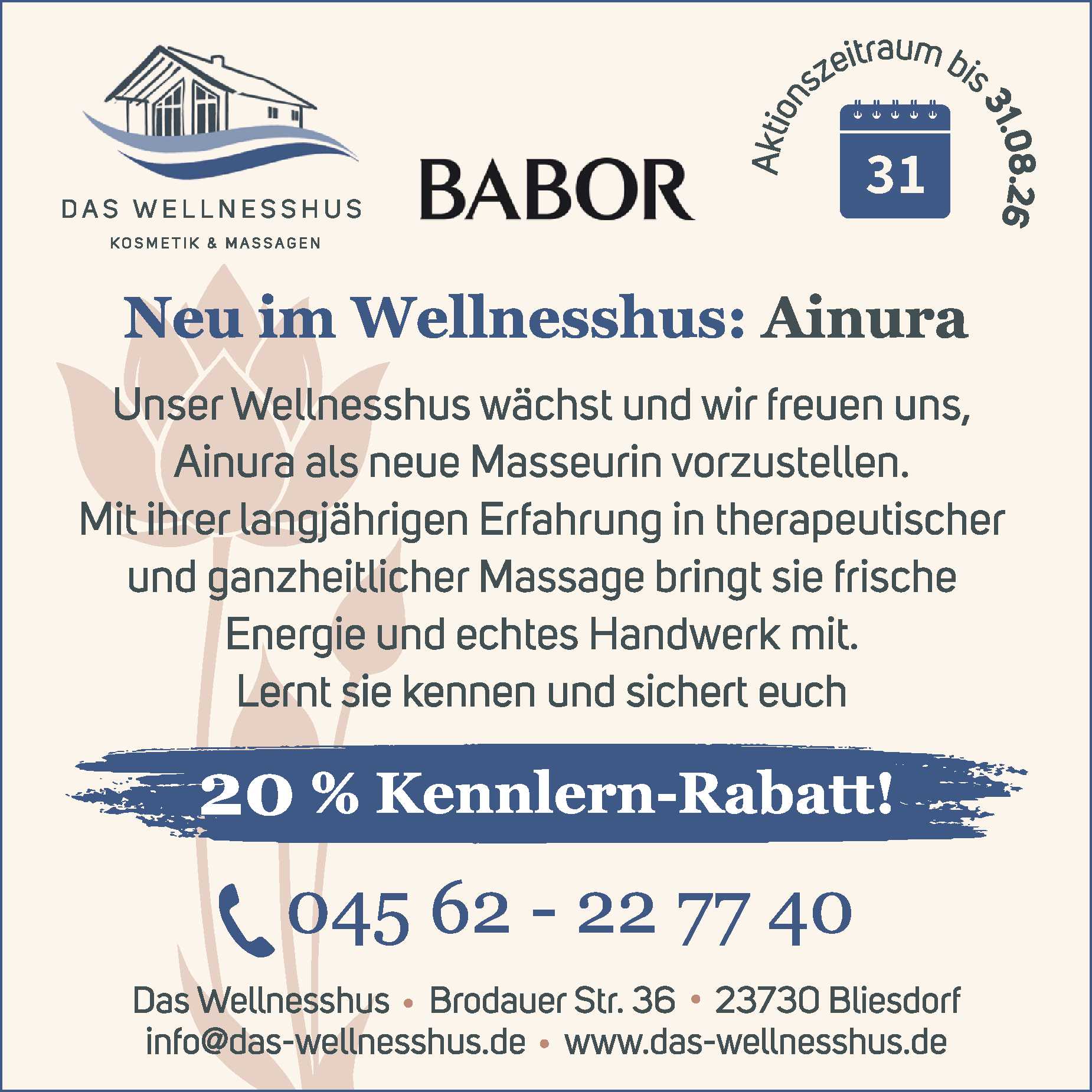 Wellnesshus 20% Aktion