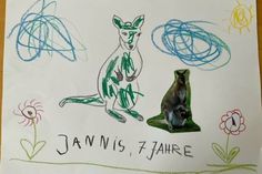 Zum Dank malten die Kinder bunte Bilder.