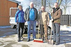 Tourismusleiterin Ulrike Dallmann mit Dirk Linke, Carsten Schultz und Heiko Hammerich (v. lks.).