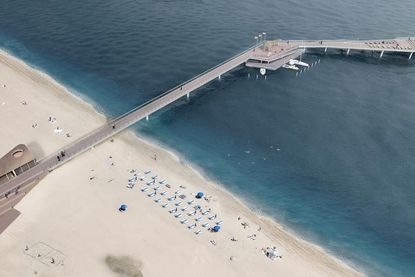 Architektenentwurf der neuen Seebrücke in Haffkrug.