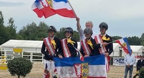 Greta Wroblewski, Lia Mattil, Emil Krüger, Yul Freitag (v. lks.) und Mannschaftsführer Andreas Freitag.