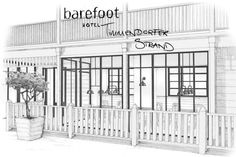 Eine der ersten Skizzen, die von Til Schweigers Hotel in Timmendorfer Strand veröffentlicht wurden. (Quelle: barefoot Hotel)