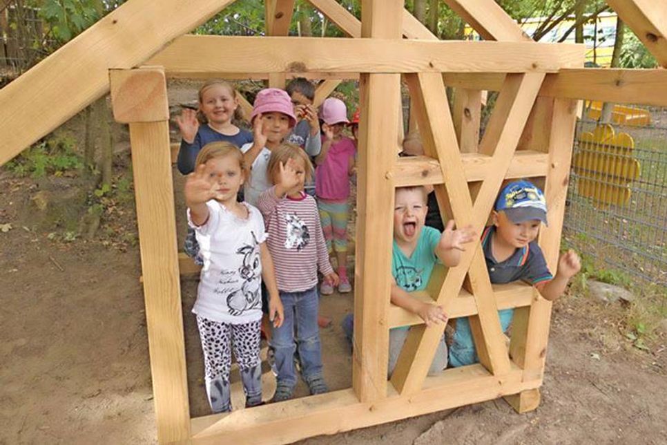 In der Kita Brummkreisel freut man sich über ein Fachwerkhaus.