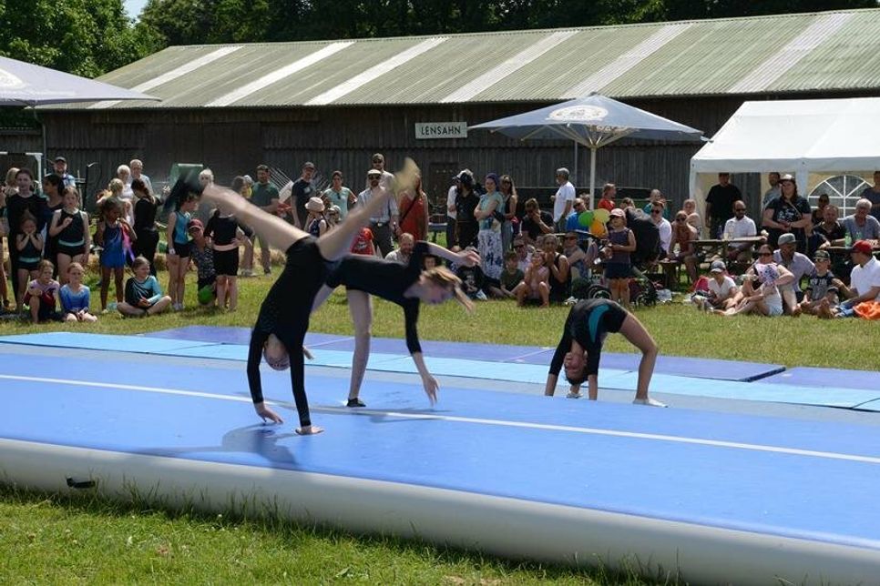 Die Kinder-Turnschau des TSV Lensahn war der Höhepunkt auf dem Kinderfest.