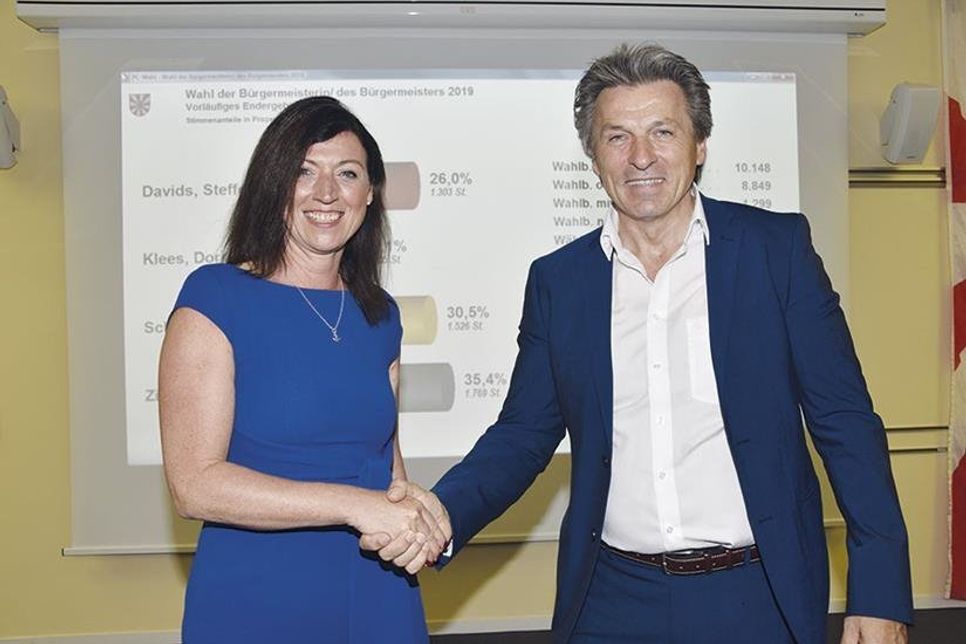 Die beiden parteilosen Kandidaten Bettina Schäfer und Andreas Zimmermann gehen am Sonntag in die Stichwahl. (Foto: René Kleinschmidt)