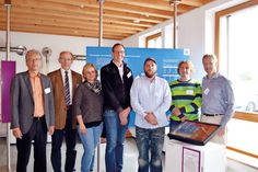 Dr. Klaus Wortmann (v.l., EKSH), Martin Riedel (Gemeinde Kellenhusen), Wiebke Millfahrt, Christian  Heine (beide Stadt Eutin), Alexander Herrberger (Gemeinde Ratekau), Lars Laußat (Stadt Fehmarn), Dirk Lucht (SH Netz).