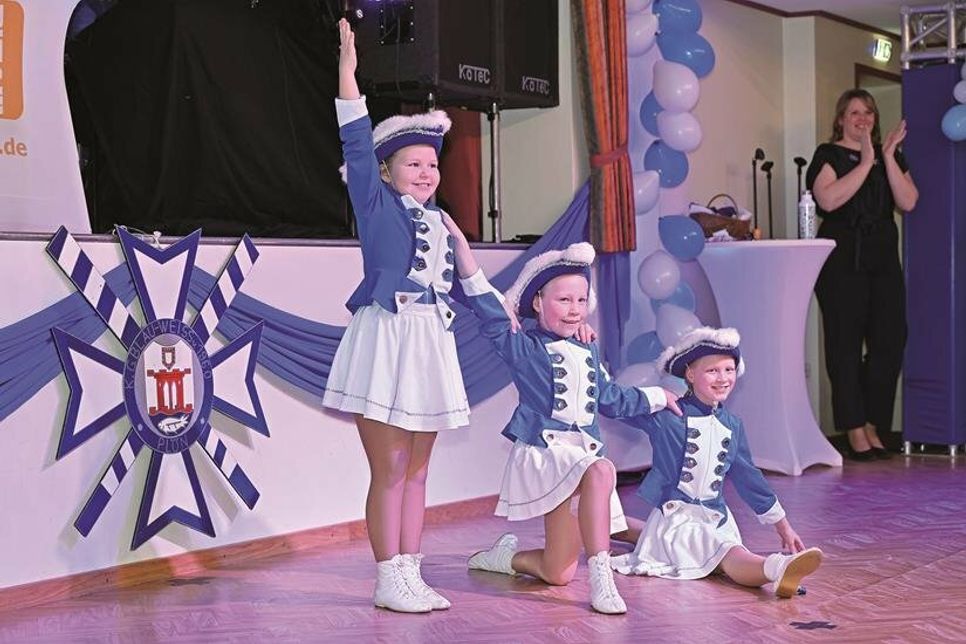 Die Kindergarde freute sich über viel Applaus für ihre Darbietungen