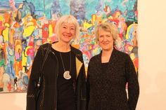 Kunsttherapeutin und Textildesignerin Anja Matzke (lks.) mit Anke Kessenich.
