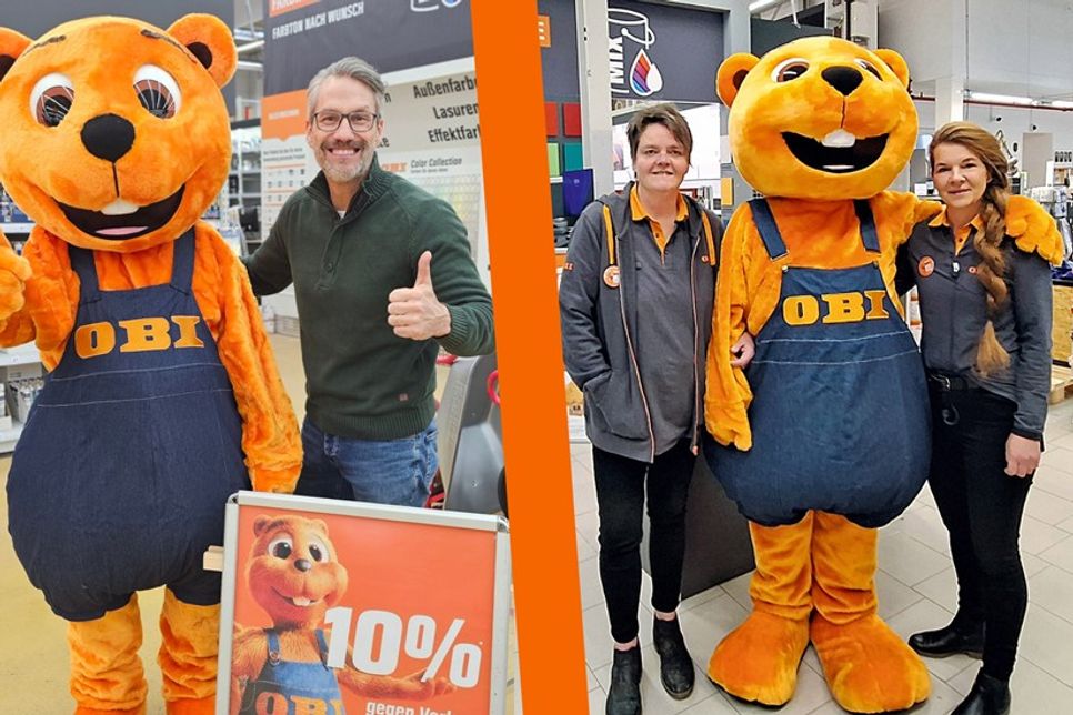 Biber, Stefan Bockelmann, Simona Rex und stellvertretende Markleitung Jessica Sütel (v. lks.).