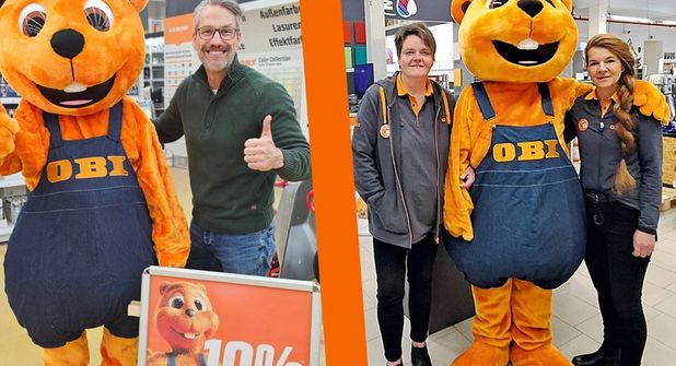 Biber, Stefan Bockelmann, Simona Rex und stellvertretende Markleitung Jessica Sütel (v. lks.).