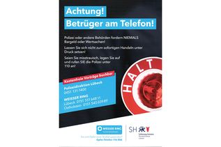 Mit Plakaten und Hinweisen auf Terminzetteln soll die Öffentlichkeit für die hinterhältigen Betrugsmaschen sensibilisiert werden.