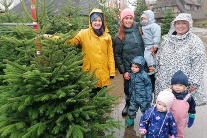 Die Groß Meinsdorfer Abordnung war regenfest und fand einen tollen Baum.