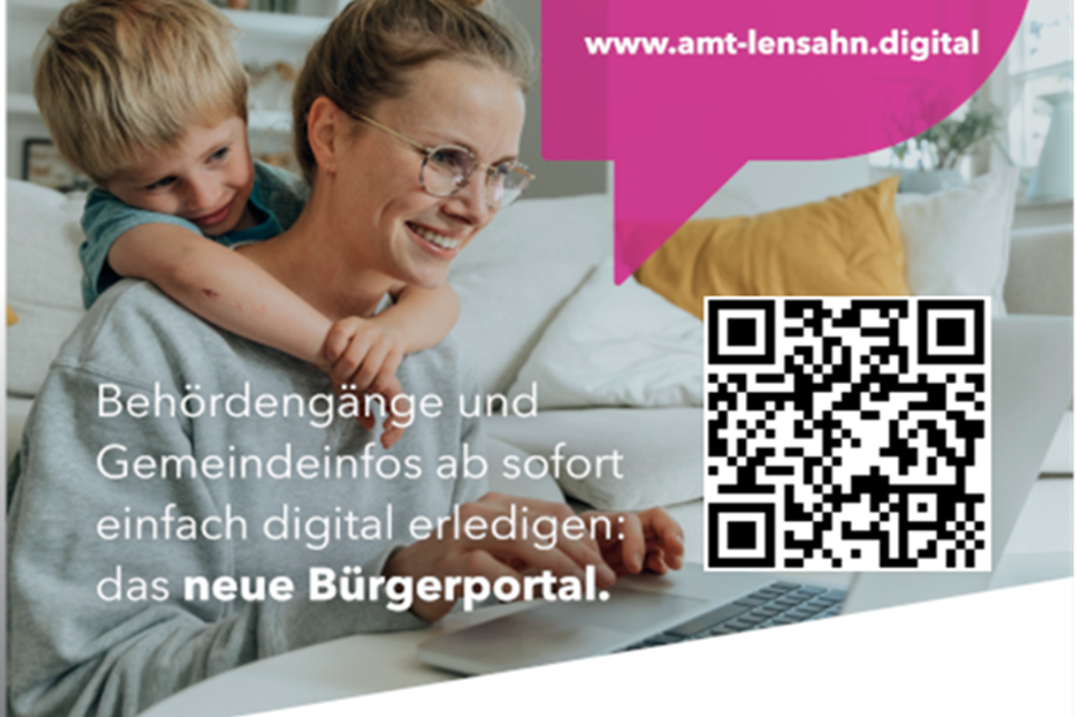 Das Bürgerportal des Amtes Lensahn ist erreichbar über www.amt-lensahn.digital