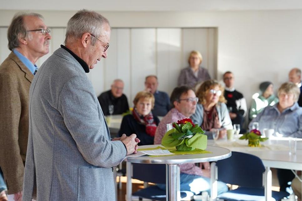 Amtsvorsteher Hans-Peter Zink hielt ebenfalls ein Grußwort.