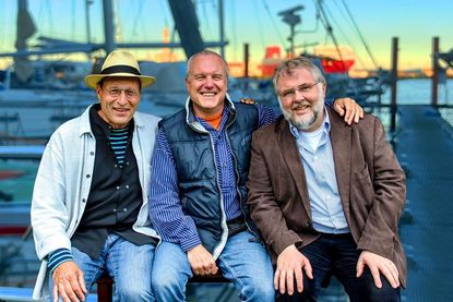 Gerd Spiekermann, Lars-Luis Linek und Jochen Wiegandt (v. re.) sind „Das Plattpaket“. (Foto: Julia Weber)
