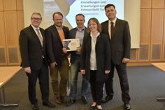 Siegbert Eisenach, Chairman des FBBC, Stig Rømer Winther von Femern Belt Development, Björn Prölß, Vorsitzender von Beltoffen, Friederike C. Kühn, Präsidentin der IHK Schleswig-Holstein und Ipsos-Manager Dr. Heiko Lehmann (v. lks.). Copyright „IHK/Özren“.