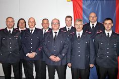 Der Vorstand der Feuerwehr Kellenhusen um Gemeindewehrführer Hans-Werner Landschoof (hi. re.).