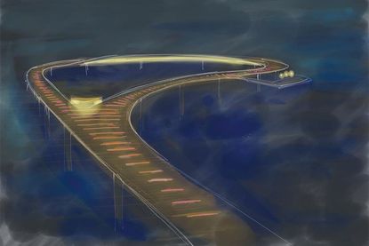 Eine besondere, blendfreie Beleuchtung soll der neuen Seebrücke mit dem Rundweg auch bei Nacht ein unverwechselbares Erscheinungsbild geben.