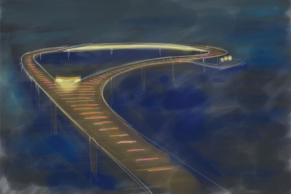 Eine besondere, blendfreie Beleuchtung soll der neuen Seebrücke mit dem Rundweg auch bei Nacht ein unverwechselbares Erscheinungsbild geben.
