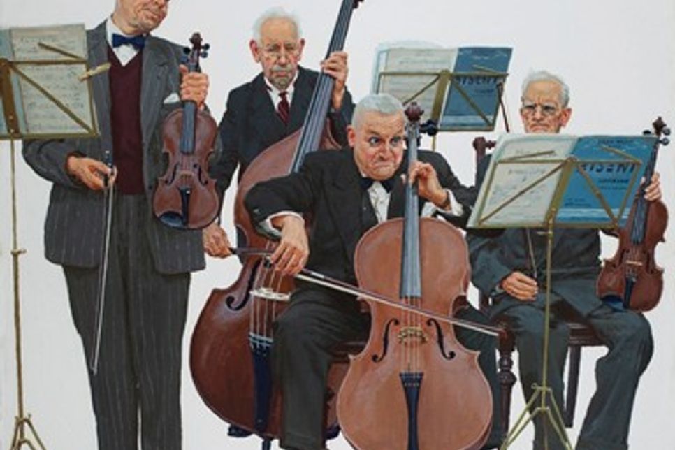 „Er hat wieder nicht geübt“, 1959, Gouache auf Papier. (Foto: Kurt Ard)