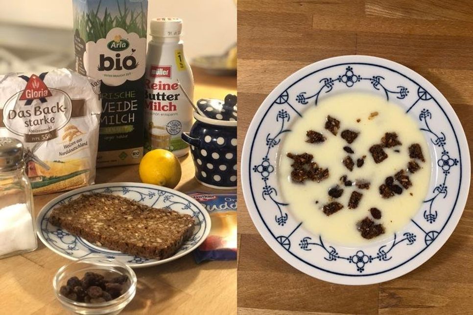 Die Buttermilchsuppe kann je nach Geschmack und Jahreszeit auch kalt serviert werden.
