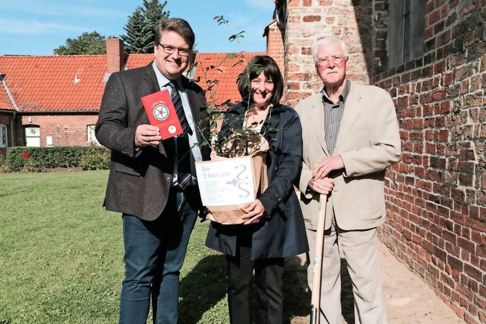 Propst Dirk Süssenbach, Dr. Tordis Batscheider und Volker Weber (v. lks.).