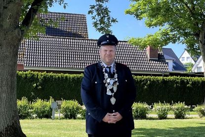 Amtierender Schützenkönig Nils Petersen, der I.