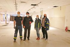 THW-Helfende von links: Nils Happel, Klaus-Peter Plötz, Lea Menzner und Mandus Freese