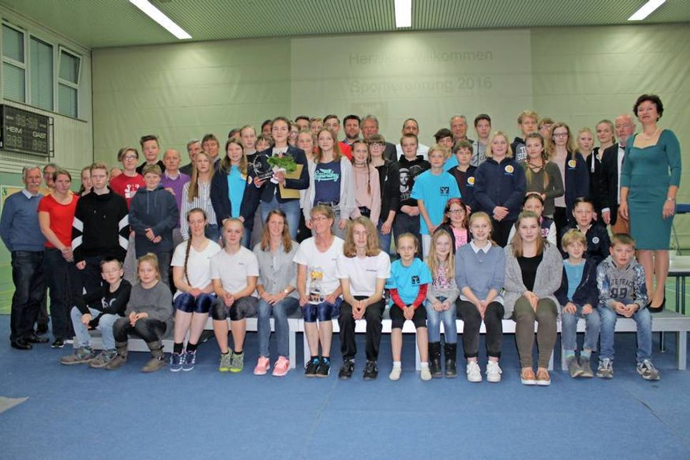 Die geehrten Sportler des Jahres 2016.