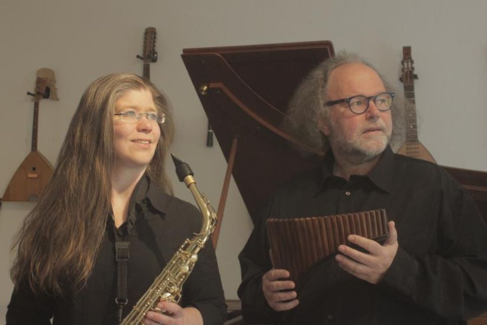 Das Instrumentalduo „Windwood & Co“ präsentiert das ganze Spektrum der Klangmöglichkeiten für die Saxophonfamilie.