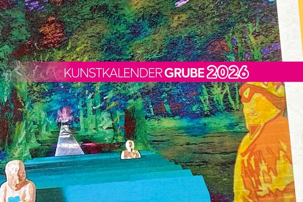 Der Gruber Kunstkalender, hier die Titelseite, erscheint im handlichen Moleskine-Format (A5).