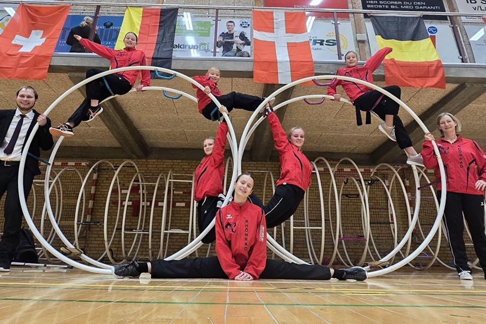 Die Neustädter Rhönradturnerinnen präsentierten sich erfolgreich in Dänemark.