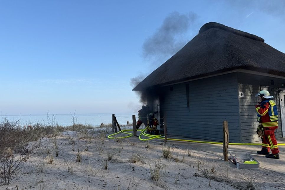 Das Feuer im WC-Bereich konnte schnell lokalisiert und gelöscht werden.