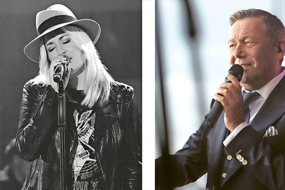 Die deutsche Soul- und Popsängerin Sarah Connor (Foto: Nina Kuhn) und Schlagersänger Roland Kaiser (Foto: Georg Babetzky) gehören zu den „Stars am Strand“ 2018.