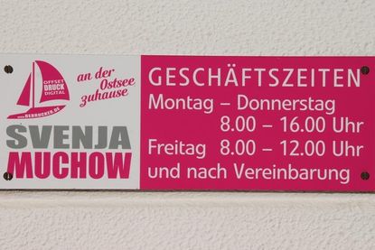 Zu diesen Zeiten ist die Druckerei vor Ort erreichbar.