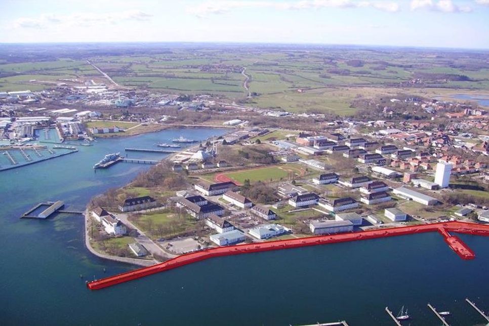 Der gesamte rot markierte Bereich wird in den kommenden Jahren komplett saniert. (Foto: Marine)