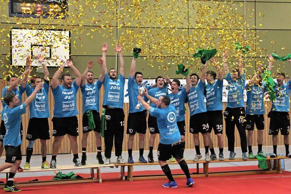 Grenzenloser Jubel nach dem Sieg im Landespokal. Am Samstag steht nun das Viertelfinale im Deutschen Amateurpokal an.