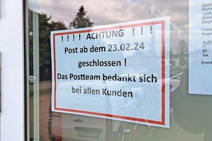 Ein kurzer Hinweis an der Tür, weitere Infos zur Post-Schließung gab es nicht.