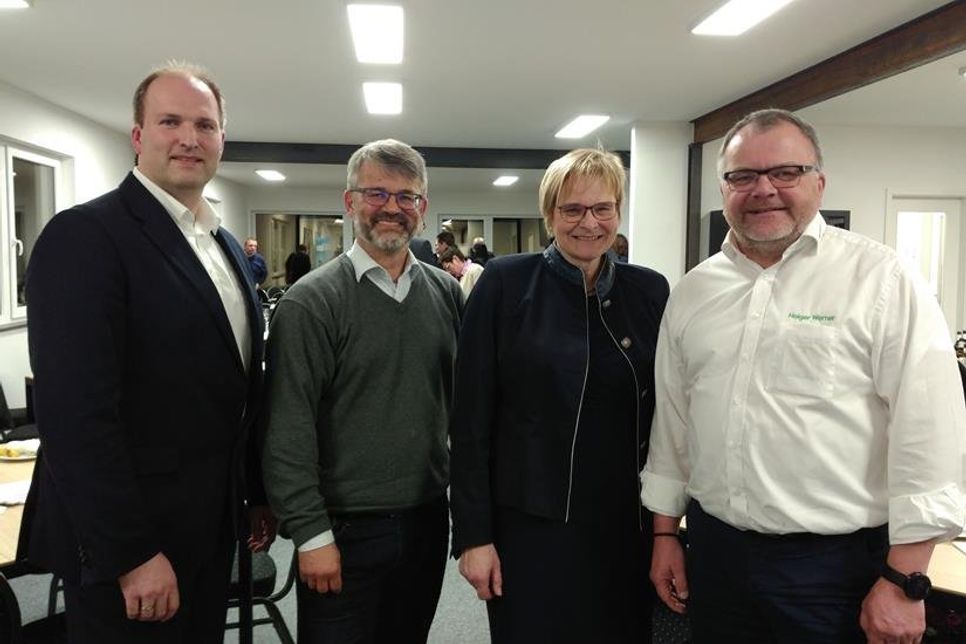 Der Vorstand mit Kassenwart Timo Schöning, Schriftführer Jürgen Mohr, 1. Vorsitzende Susanne Bimberg-Nittritz und Beisitzer Holger Werner (v. lks.).