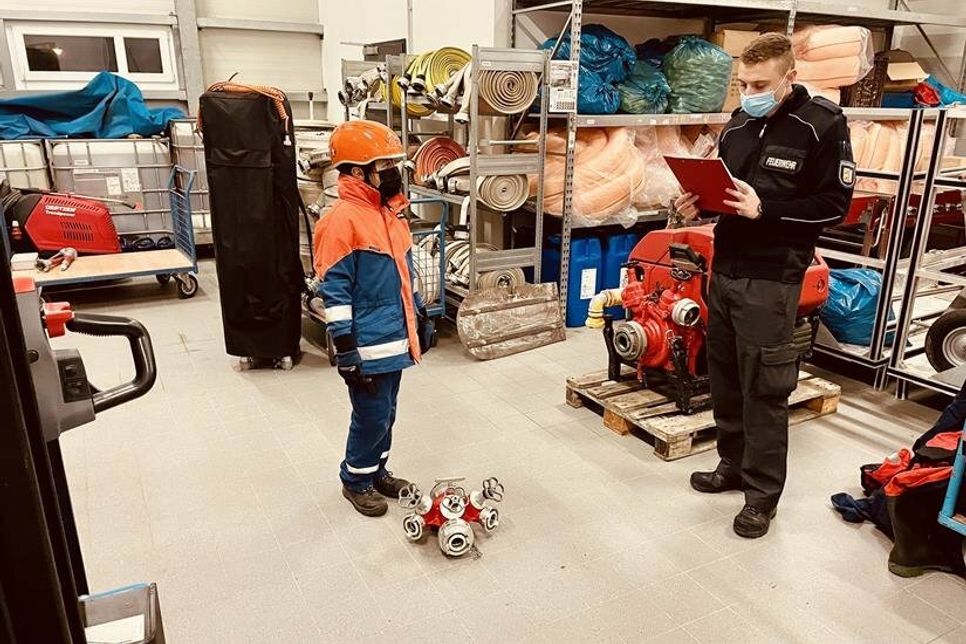 Der Feuerwehrnachwuchs stellte sein Fachwissen unter Beweis.