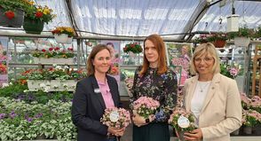 Inga Balke (1. Vorsitzende „Im Norden gewachsen“), Vivien Pein (Blumenhof Pein) sowie Landwirtschaftskammer-Präsidentin Ute Volquardsen (v. lks.).