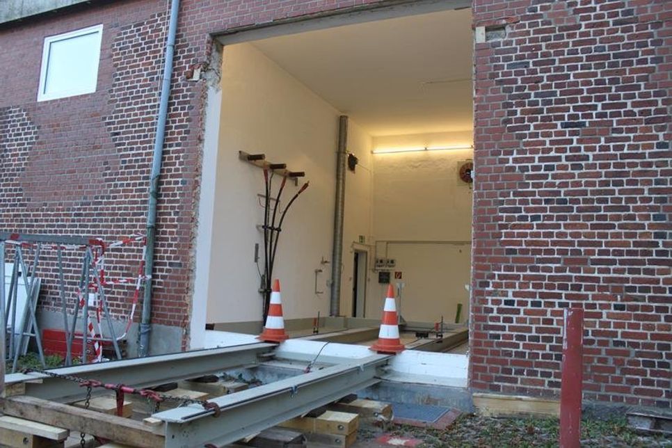 Der Standplatz für das Hightech-Gerät im Umspannwerk.