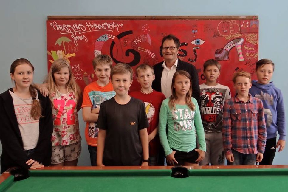 Jörg Schmidt nahm sich Zeit für die Fragen der Schüler.