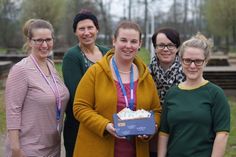 Andrea Broska, Franziska Bünzen, Luzie Linde, Maria Ludwig (alle vom Orga-Team) und Katrin Rohde vom St. Antonius Haus (v. lks.).